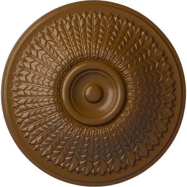Ekena Millwork Modena Ceiling Medallion (Fits Canopies up to 5 1/4"), Hnd-Painted Smokey Topaz, 23 1/2"OD x 3 1/2"P CM23MOSTF - main